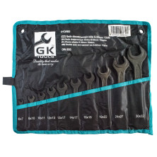 GK TOOLS P10460 Sada plochých klíčů 6-32mm 10 dílů 31CrV3