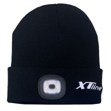 XTline XT60081C Čepice se svítilnou 3,7V 300 mAH černá